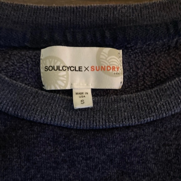 SoulCycle X Sundry Hamptons Navy Heathered Crewneck Sweatshirt - Women’s Small - Picture 2 of 5